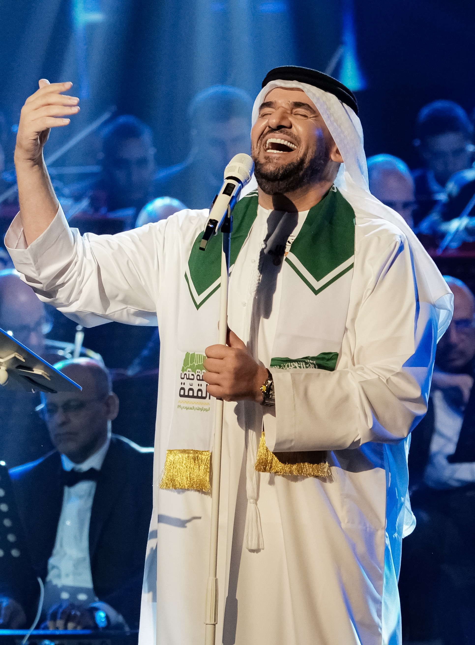 حسين الجسمي يحتفل مع جمهوره باليوم الوطني السعودي